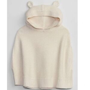 Baby Gap Bear Hooded Poncho Sweater